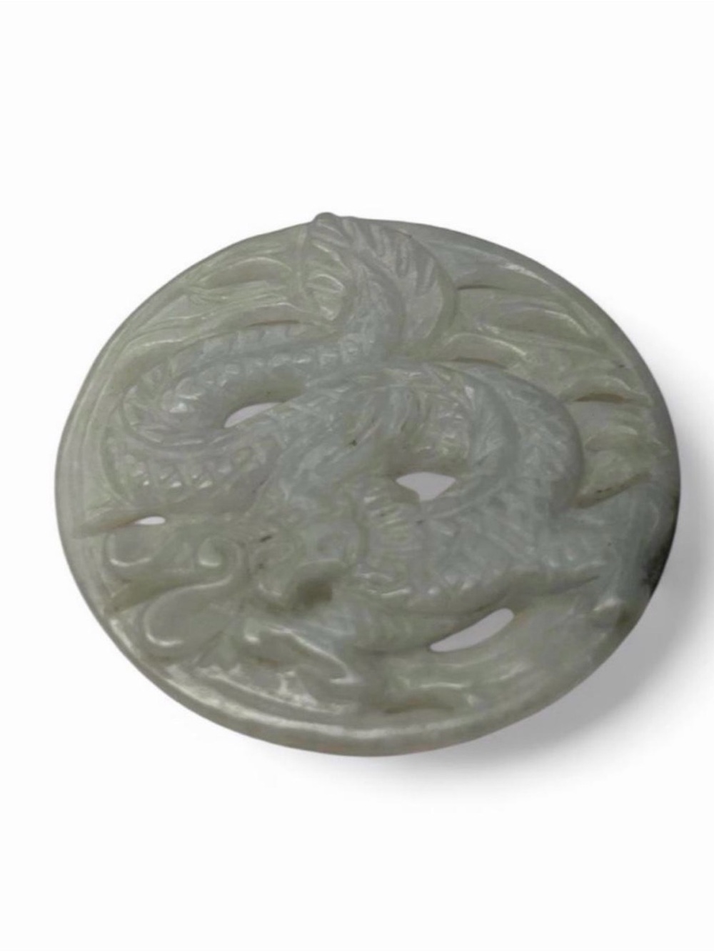 Carved Dragon Jade Pendant